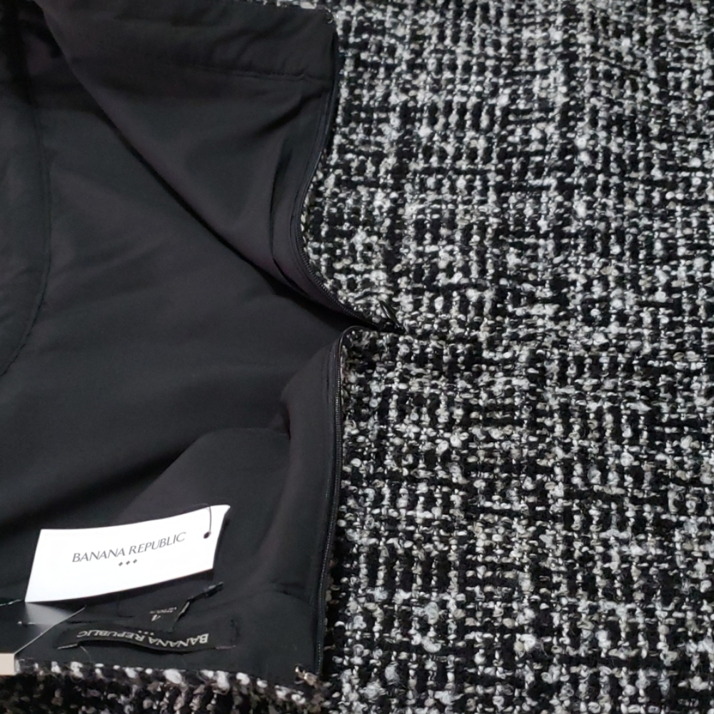 NWT Banana Republic black&gray tweed circle skirt - Picture 8 of 8